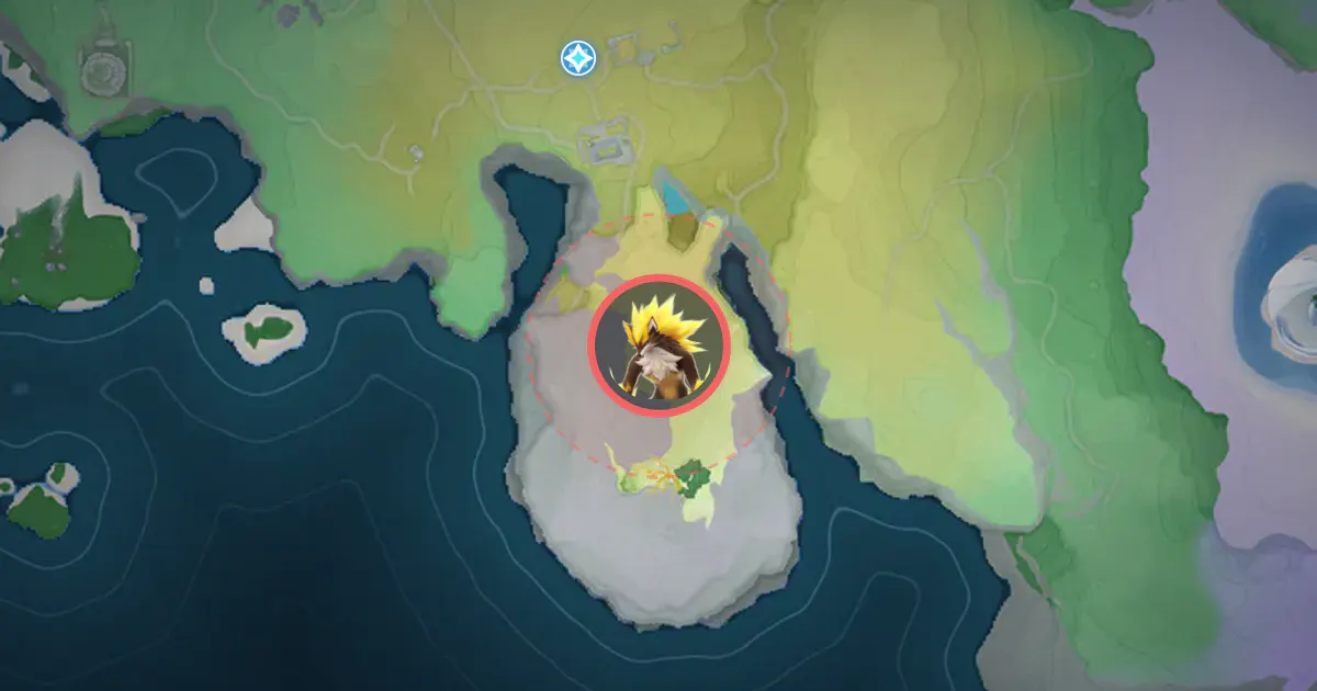 Emplacement de Voltignasse Alpha sur la carte d’Idylle, à Forêt des foudres